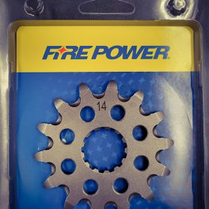Fire Power Sprocket for go-karts, part of QRC Karts accessories, durable and high-performance.
