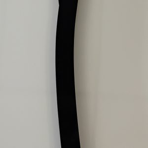 Black steering bar for QRC Karts, durable and lightweight.