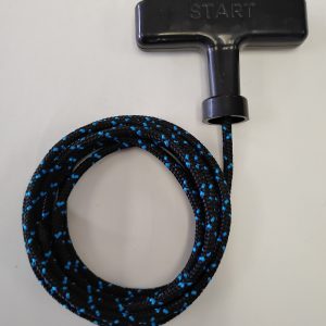 QRC Karts start button with black rope for go-kart racing.