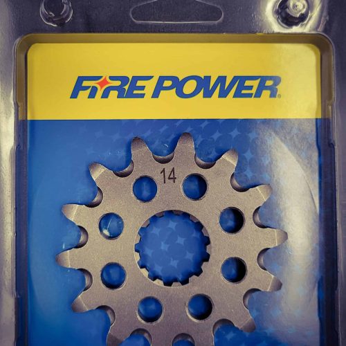 Fire Power Sprocket for go-karts, part of QRC Karts accessories, durable and high-performance.