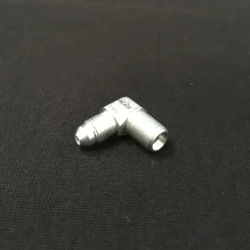 Aluminum banjo fitting for go-kart fuel line connections.