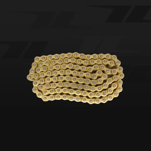 Quality 120-link race chain for go-karts and racing vehicles. Durable and reliable for optimal perfo.