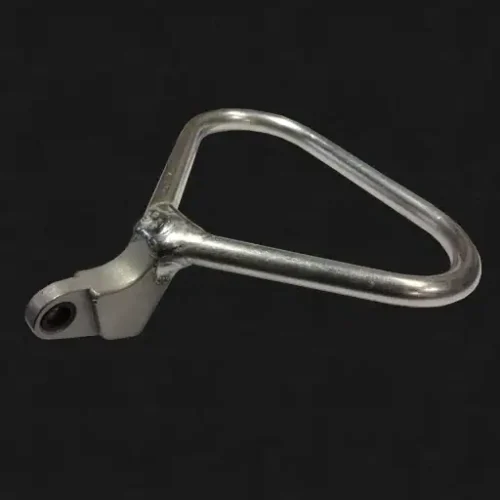 Aluminum go-kart steering arm for QRC Karts, durable racing components.
