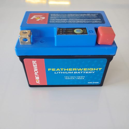 Lithium battery for lightweight applications, 12V, 36Wh, 165 CCA, ideal for QRC Karts.