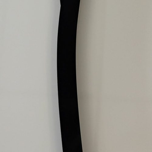 Black steering bar for QRC Karts, durable and lightweight.