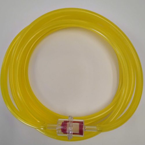 Fuel line with filter for go-kart engines.