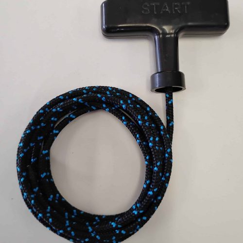 QRC Karts start button with black rope for go-kart racing.