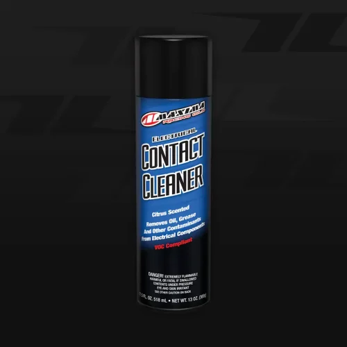 Highly detailed image of electrical contact cleaner spray, ideal for racing kart maintenance and cleaning.