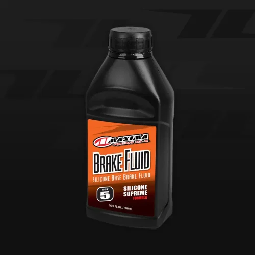 High-performance QRC Karts brake fluid bottle for racing, silicone-based brake fluid for optimal stopping power.