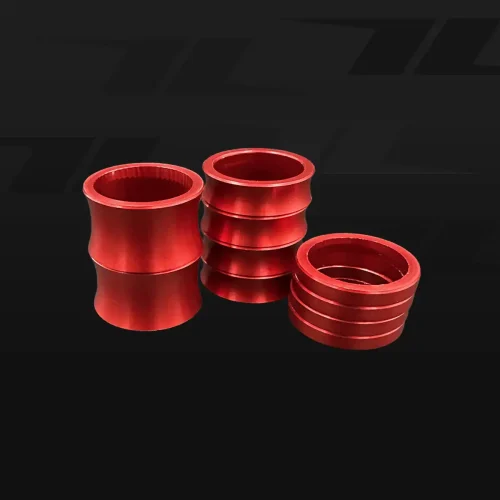 AXLE SPACER KIT FOR KARTS - RED ALUMINUM.